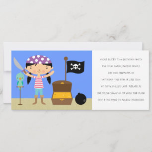 Pirates Invitations de fête d'anniversaire (pour l