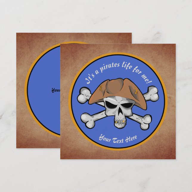 Pirates Life for Me Invitation (Front/Back)