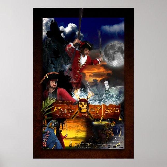 "Pirates of the 7 Seas" Poster (Front)