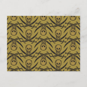 Pirates of the Caribbean 5   Beware - Pattern Postcard
