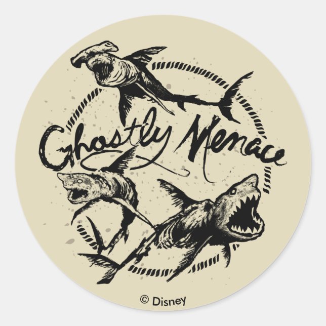 Pirates of the Caribbean 5 | Ghostly Menace Classic Round Sticker (Front)