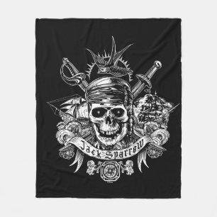 Pirates of the Caribbean 5   Jack Sparrow Skull Fleece Blanket