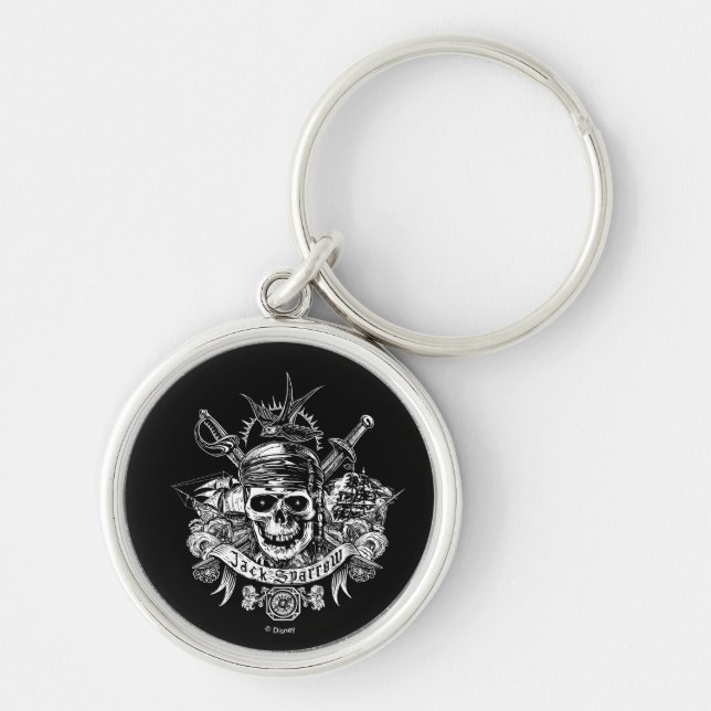 Pirates of the Caribbean 5 | Jack Sparrow Skull Keychain (Front)