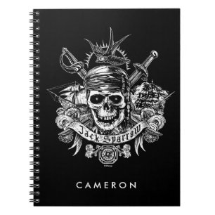 Pirates of the Caribbean 5 Jack Sparrow Skull Notebook