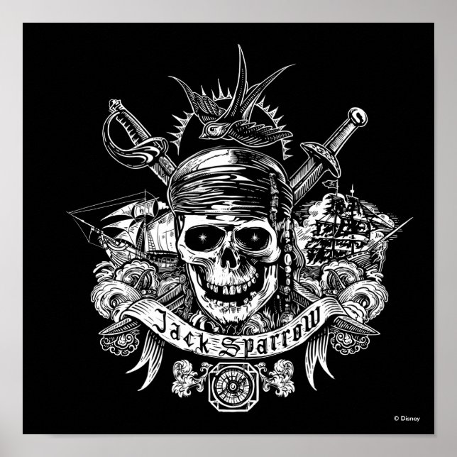 Pirates of the Caribbean 5 | Jack Sparrow Skull Poster (Front)