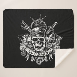 Pirates of the Caribbean 5   Jack Sparrow Skull Sherpa Blanket