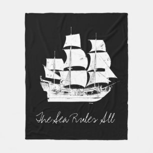 Pirates of the Caribbean 5   The Sea Rules All Fleece Blanket