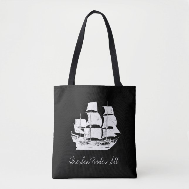 Pirates of the Caribbean 5 | The Sea Rules All Tote Bag (Front)