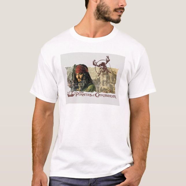 Pirates of the Caribbean Movie Art Disney T-Shirt (Front)