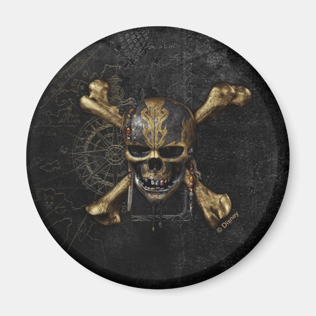 Pirates of the Caribbean Skull & Cross Bones Magnet (Front)