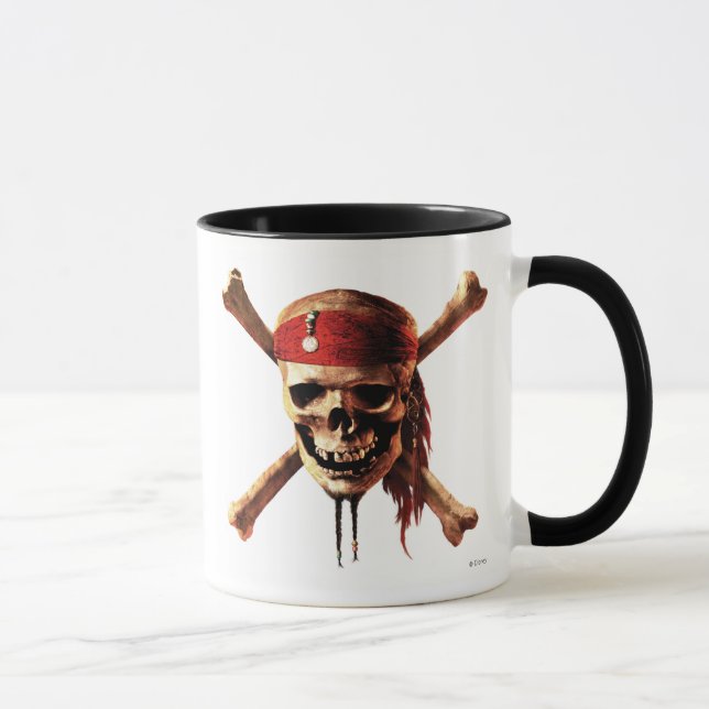 Pirates of the Caribbean skull torches Logo Disney Mug (Right)