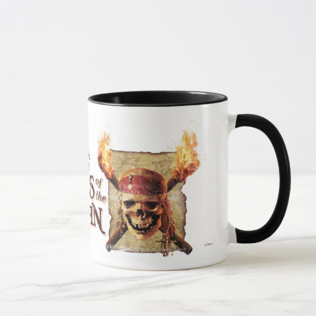 Pirates of the Caribbean Skull torches Logo Disney Mug (Right)