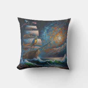Pirate's Paradise Throw Pillow