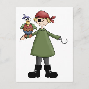 Pirates · Pirate and Parrot Postcard