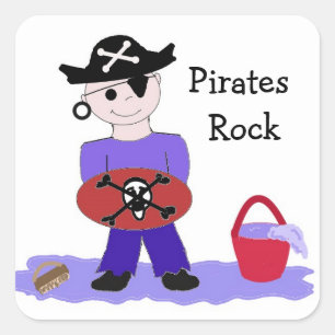 Pirates Rock Square Sticker