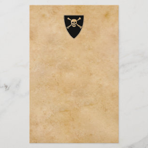 Pirates sign on old parchment stationery