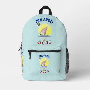 Pirates Soul Sailboat Nautical Sailing Printed Backpack