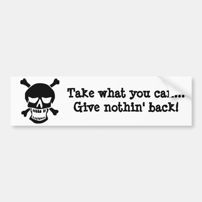 Pirates Take All Bumper Sticker (Front)