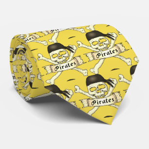 Pirates Team Mascot Football Baseball Sports Tie