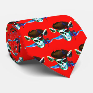 Pirates Team Mascot Football Baseball Sports Tie