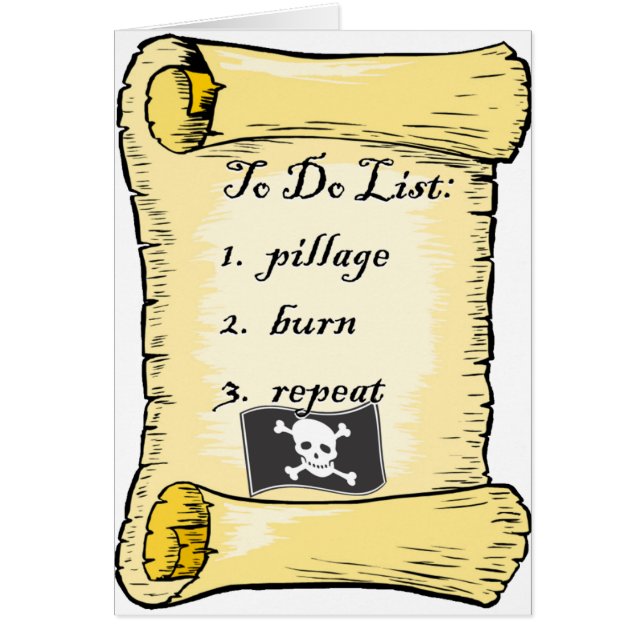 Pirate's To Do List (Front)