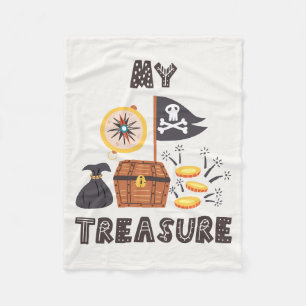 Pirate's Treasure Chest Fleece Blanket