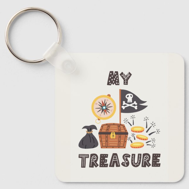 Pirate's Treasure Chest Keychain (Front)