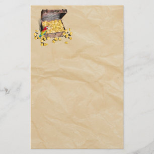 Pirate's Treasure Chest on Crinkle Paper