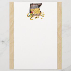 Pirate's Treasure Chest on Crinkle Paper