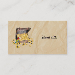 Pirate's Treasure Chest on Crinkle Paper Business Card