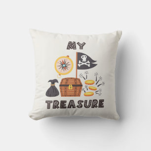 Pirate's Treasure Chest Throw Pillow