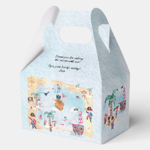 Pirates Treasure Hunt Map Kids Boy Birthday Favor Box