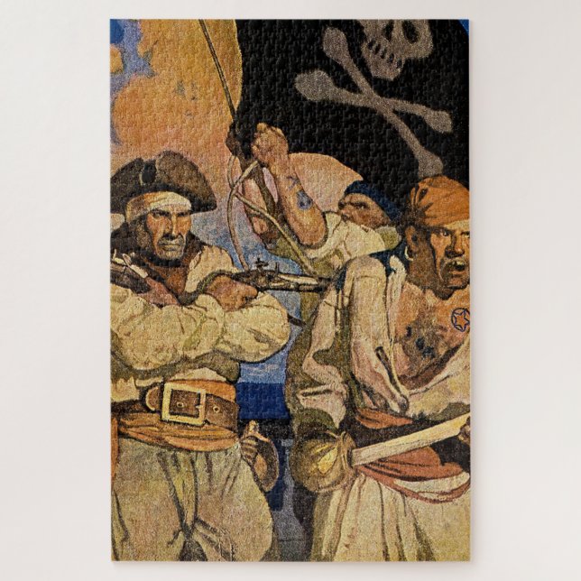 “Pirates” Treasure Island Cover by NC Wyeth Jigsaw Puzzle (Vertical)