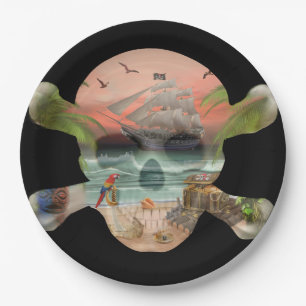 PIRATES TREASURE QUEST PAPER PLATE