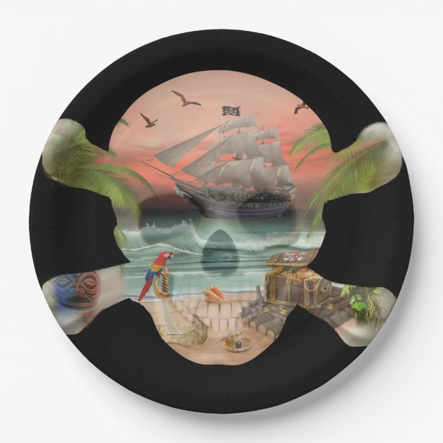 PIRATES TREASURE QUEST PAPER PLATE (Front)