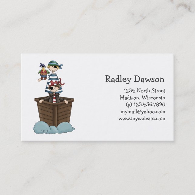 Pirates · Two Pirates in a Boat Business Card (Front)