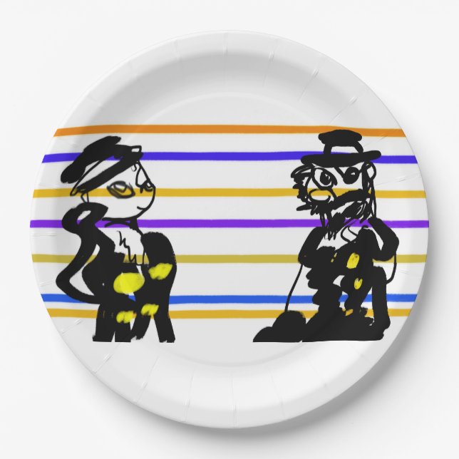 Pirates wedding  paper plate (Front)