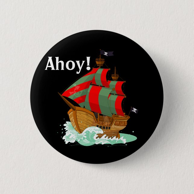  Pirates Welcome  2 Inch Round Button (Front)