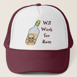 Pirates Will Work for Rum Trucker Hat