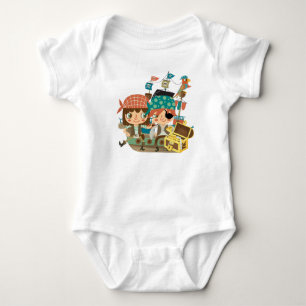 Pirates With Treasure Baby Bodysuit