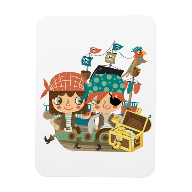 Pirates With Treasure Magnet (Vertical)