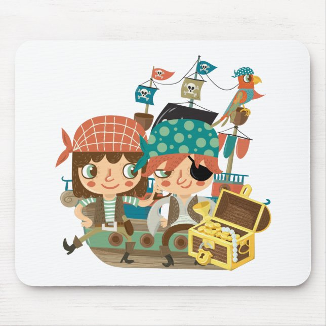 Pirates With Treasure Mouse Pad (Front)