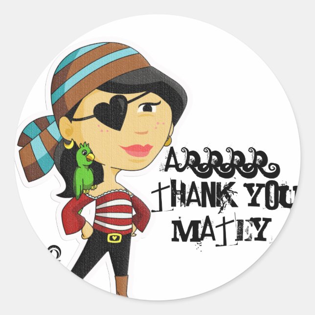 PiraTess Thank You Sticker (Front)