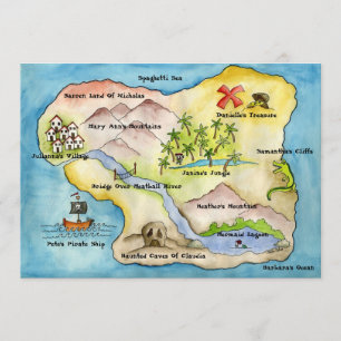 Piratez l'invitation 5" de partie de carte x 7"