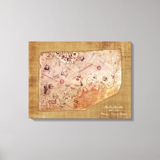Piri Reis Map Canvas Print (Front)