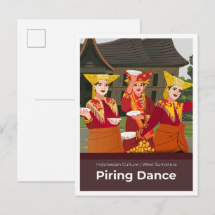 Piring Dance West Sumatra Indonesia Travel Postcard