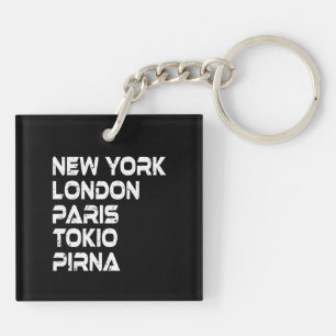 Pirna New York London Tokio Paris Anhänger Keychain