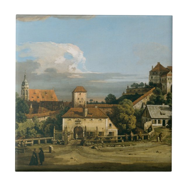 Pirna- The Obertor from the South Bernar Bellotto Tile (Front)