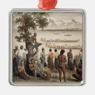 Pirogue races on the Bassac River, detail from 'At Metal Ornament