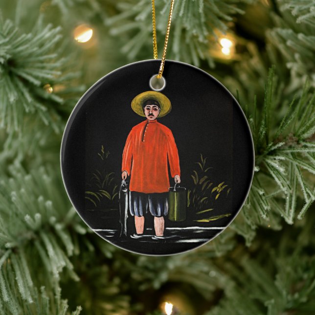 Pirosmani - Fisherman in a Red Shirt Ceramic Ornament (Tree)